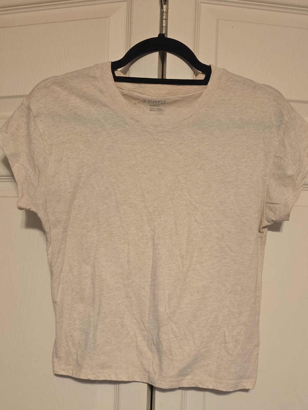 Z Supply Women's Short Sleeve Modern Crewneck Tee Oatmeal Heather
